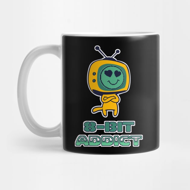 8 Bit Addict Retro Gaming Gamers by Foxxy Merch